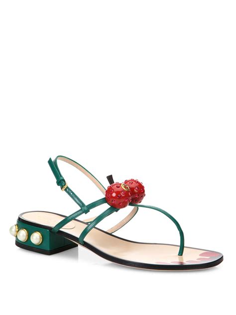 gucci cherry sandals au|gucci unisex sandals.